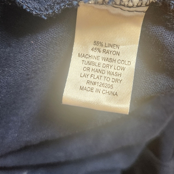 Blue Button-Up Linen Blend Shirt Dress - Picture 6 of 6